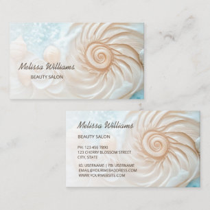 Elegant Conch Coastal Business Card