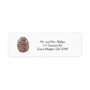 Élégant Cône de Pin Rustique Simple Mariage Champê