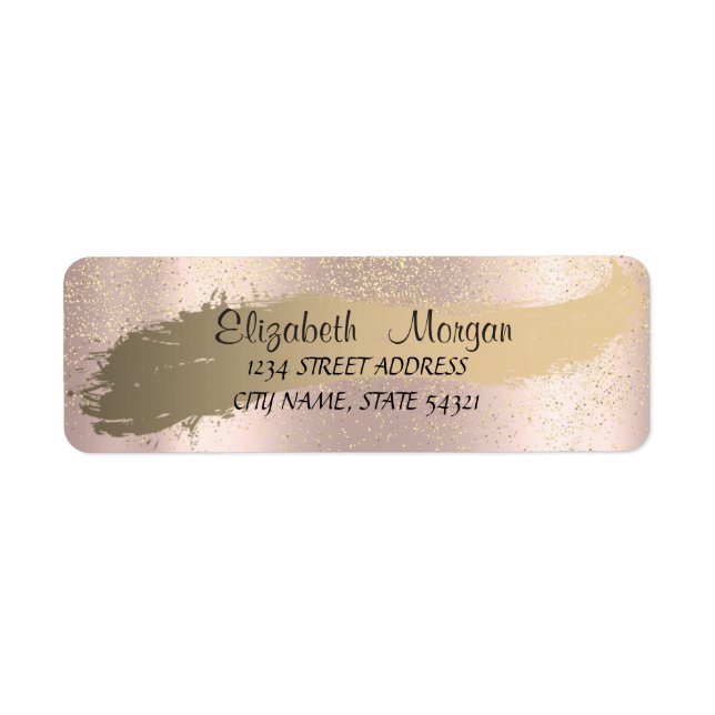 Elegant Confetti ,Brush Stroke,Rose Gold (Front)