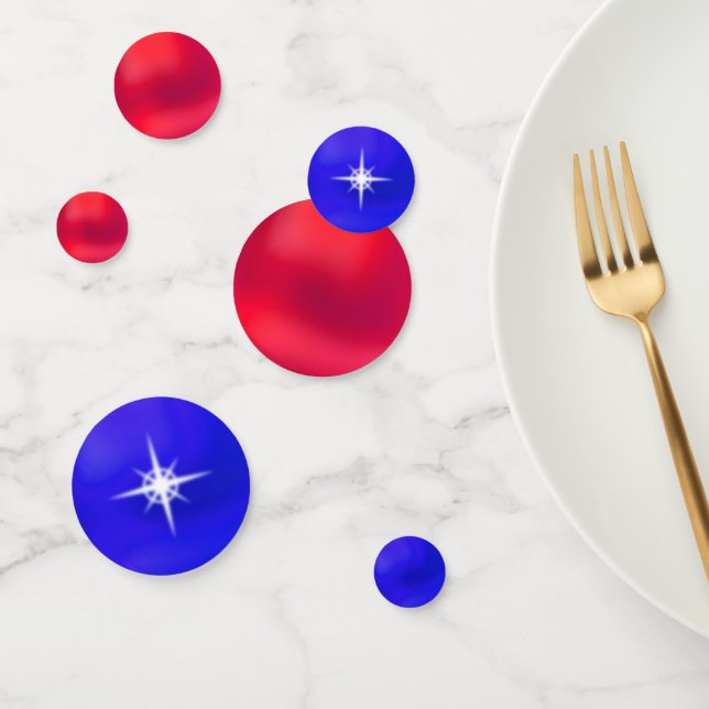 Élégant Confetti de table bleue et rouge (Groupe)