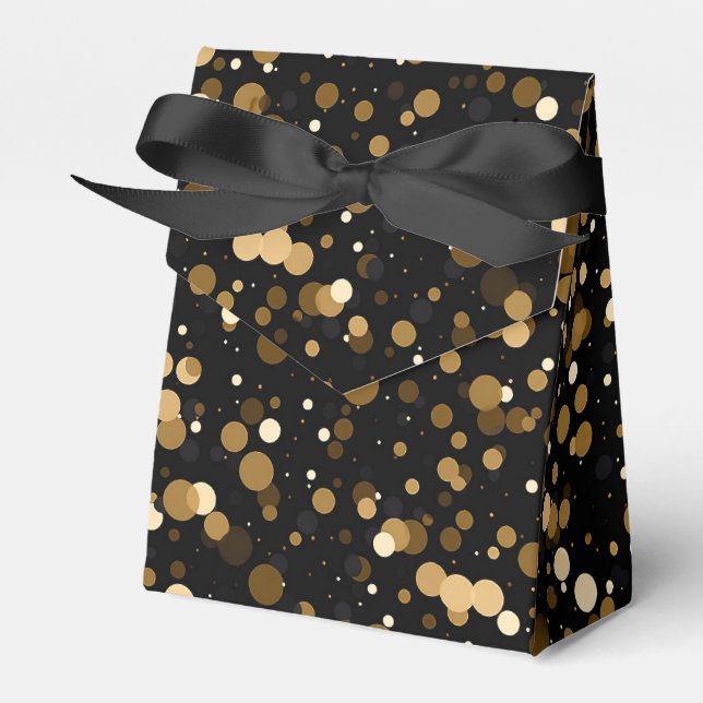 Elegant confetti tiled pattern  favor box (Front Side)
