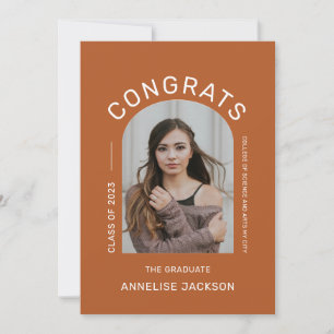 Elegant congrats graduate photo announcement card