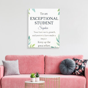 Elegant Congratulations Card for an Exceptional St Canvas Print
