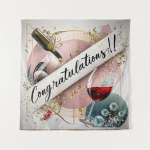 Elegant Congratulations Greetings Mural #5 Tapestry