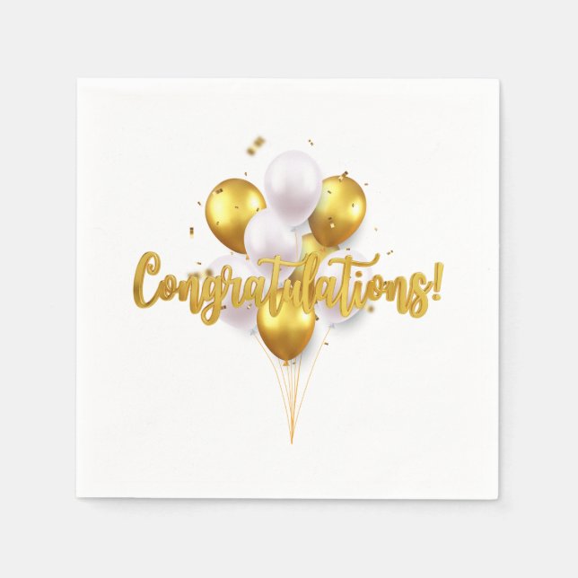 Elegant Congratulations Napkin (Front)