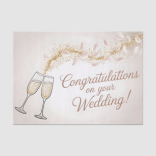 Elegant "Congratulations on Your Wedding"  Tissue Paper