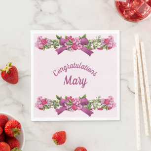 Elegant congratulations paper napkin