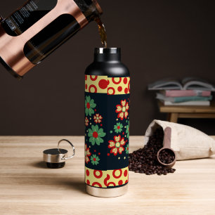 Elegant  Contemporary Chic Floral Water Bottle