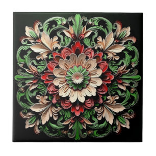Elegant Contemporary Colourful Modern Ornate Tile
