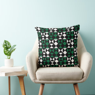Elegant Contemporary Geometric Pattern Throw Pillow