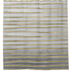 Elegant Contemporary Gold and Grey Tone Stripes
