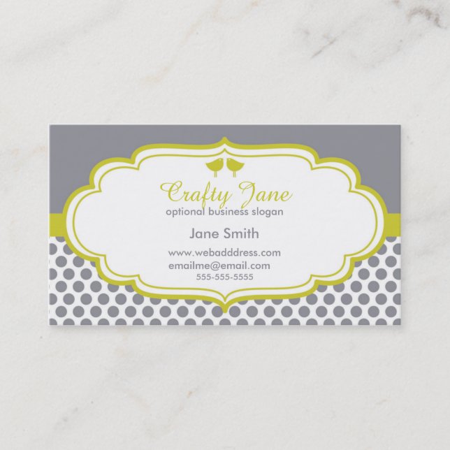 Elegant Cool Birds Business Card Design Template (Front)