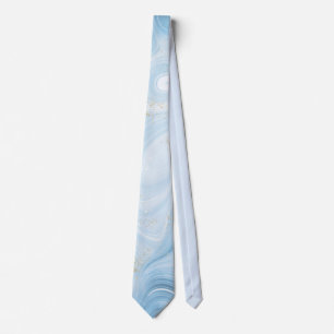 Elegant Cool Blue Agate Tie