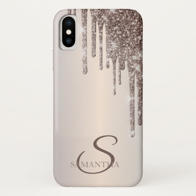 Elegant Cool Glitter Drips Case-Mate iPhone Case (Back)
