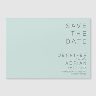 Elegant Cool Mint Minimal ﻿Modern Save The Date
