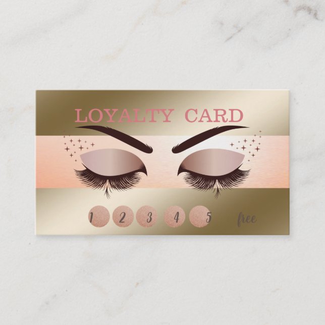 Elégant Cool moderne Faux Lashes Lashes Carte de f (Devant)