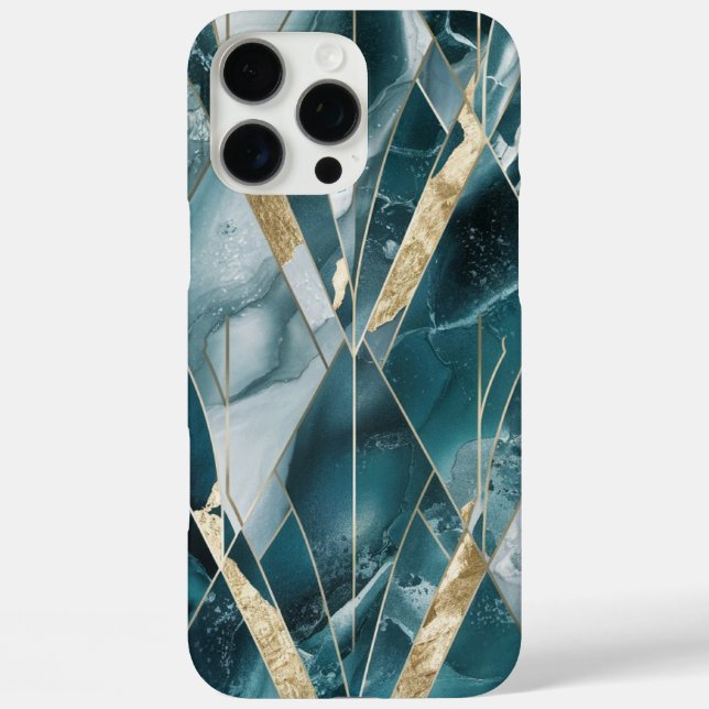 Elegant Copper | Feminine Opulent Teal Gold Case-Mate iPhone Case (Back)