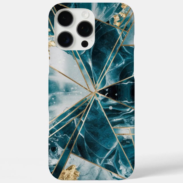 Elegant Copper | Feminine Opulent Teal Gold Case-Mate iPhone Case (Back)