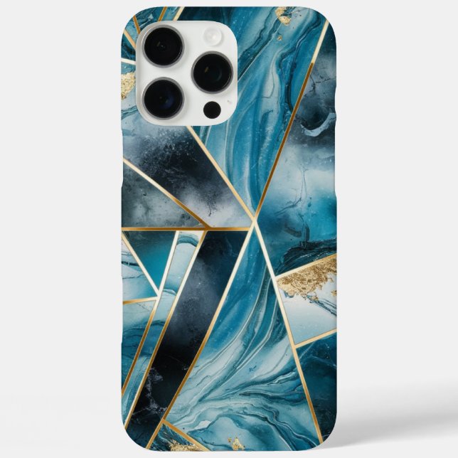 Elegant Copper | Feminine Opulent Teal Gold Case-Mate iPhone Case (Back)