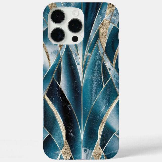 Elegant Copper | Feminine Opulent Teal Gold Case-Mate iPhone Case (Back)