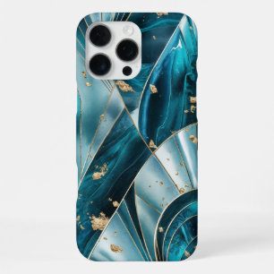 Elegant Copper Feminine Opulent Teal Gold iPhone 16 Pro Max Case