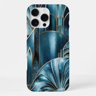 Elegant Copper Feminine Opulent Teal Gold iPhone 16 Pro Max Case