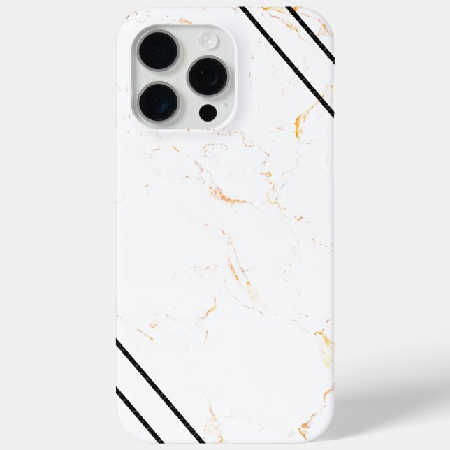 Elegant Copper | Girly Rose Gold Marble Case-Mate iPhone Case (Back)