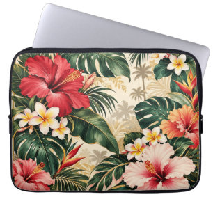 Elegant Copper Gold Autumn Leaves Botanical Patter Laptop Sleeve
