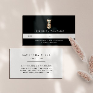 Elegant Copper Pineapple Appointment Cards