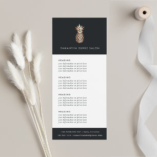 Elegant Copper Pineapple Pricing or Services Rack Card