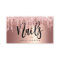 Elegant copper rose gold glitter drips nails
