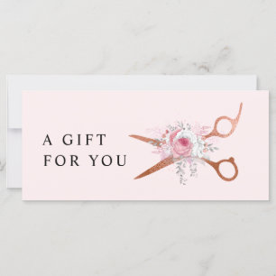 Elegant copper rose gold scissors hairstylist