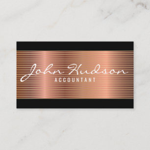Elegant Copper Script Modern Design 3.5x2 Business Business Card