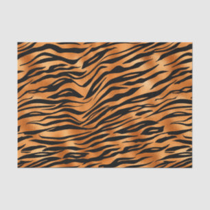 Elegant Copper Tiger Animal Print Tissue Paper