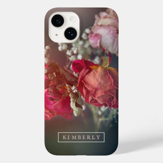 Élégant coque iphone personnalisé Fleurs roses (Verso)