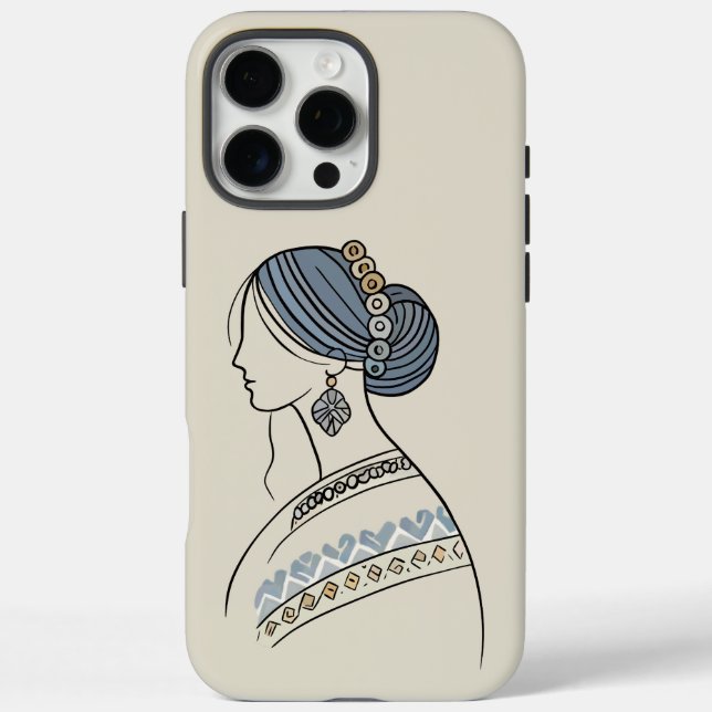 Élégant coque iphone ukrainien d'art populaire (Verso)