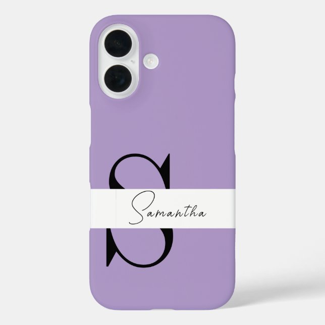 Élégant coque iphone violet avec personnalisation (Verso)
