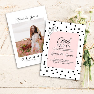 Elegant Coquette Bow graduation Party 2025 Invitation