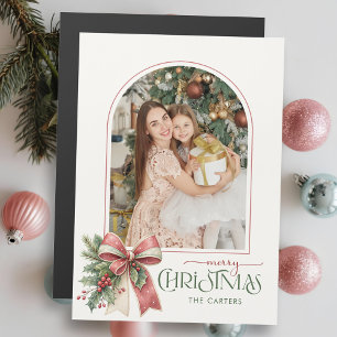 Elegant Coquette Bow Merry Christmas Arch Photo
