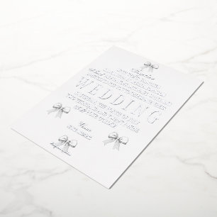 Elegant Coquette Hand Drawn Bows & Wedding Vows