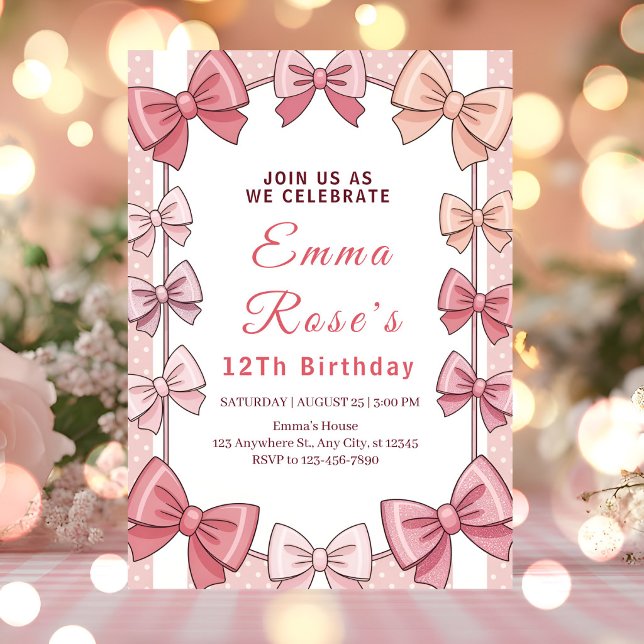 Elegant Coquette Party Invitation (Creator Uploaded)