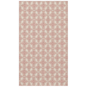 Elegant Coral and Off White Floral Damask Pattern Tablecloth