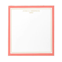 Elegant Coral Gold Personalized