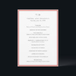 Elegant Coral Pink Monogram Modern Wedding Program<br><div class="desc">Modern wedding programs featuring a clean design with serif and script fonts.</div>