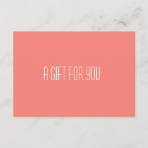 Elegant Coral Salon Boutique Gift Certificate