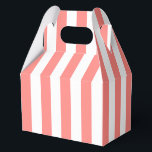 Elegant Coral White Striped Pattern Favor Box<br><div class="desc">Simple striped wrapping paper - perfect for weddings,  bridal showers,  and birthdays.</div>