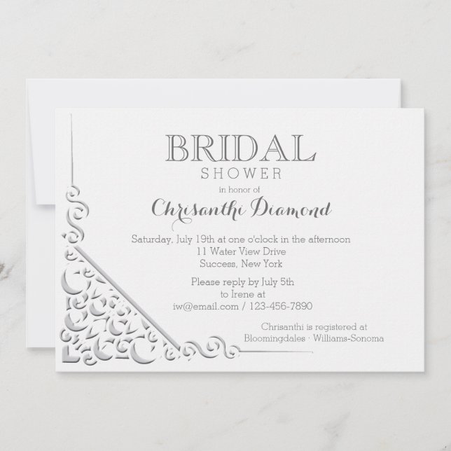 Elegant Corner Invitation (Front)