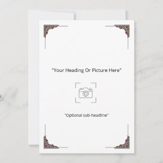 Elegant Corner Ornament Custom Card