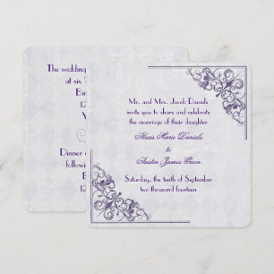 Elegant Corner Wedding Invitation