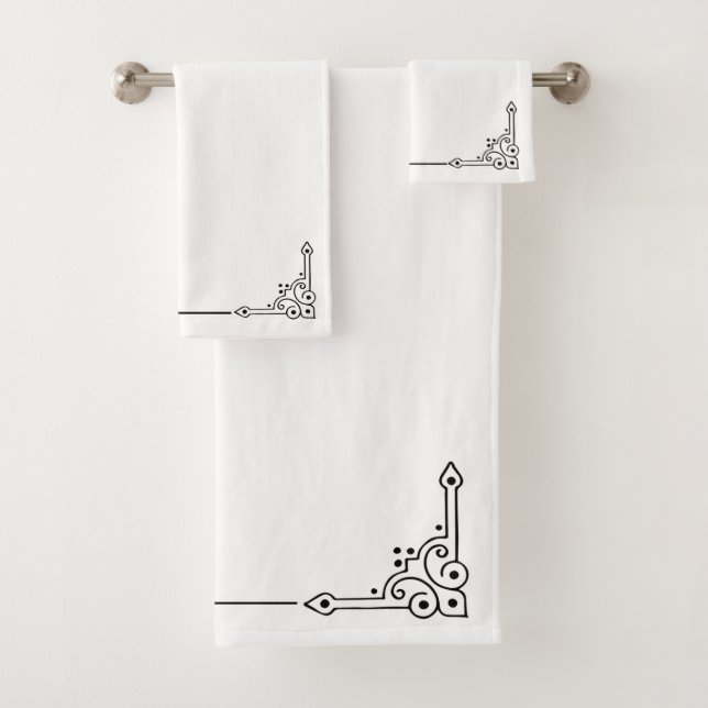 Elegant Corners Bath Towel Set (Insitu)